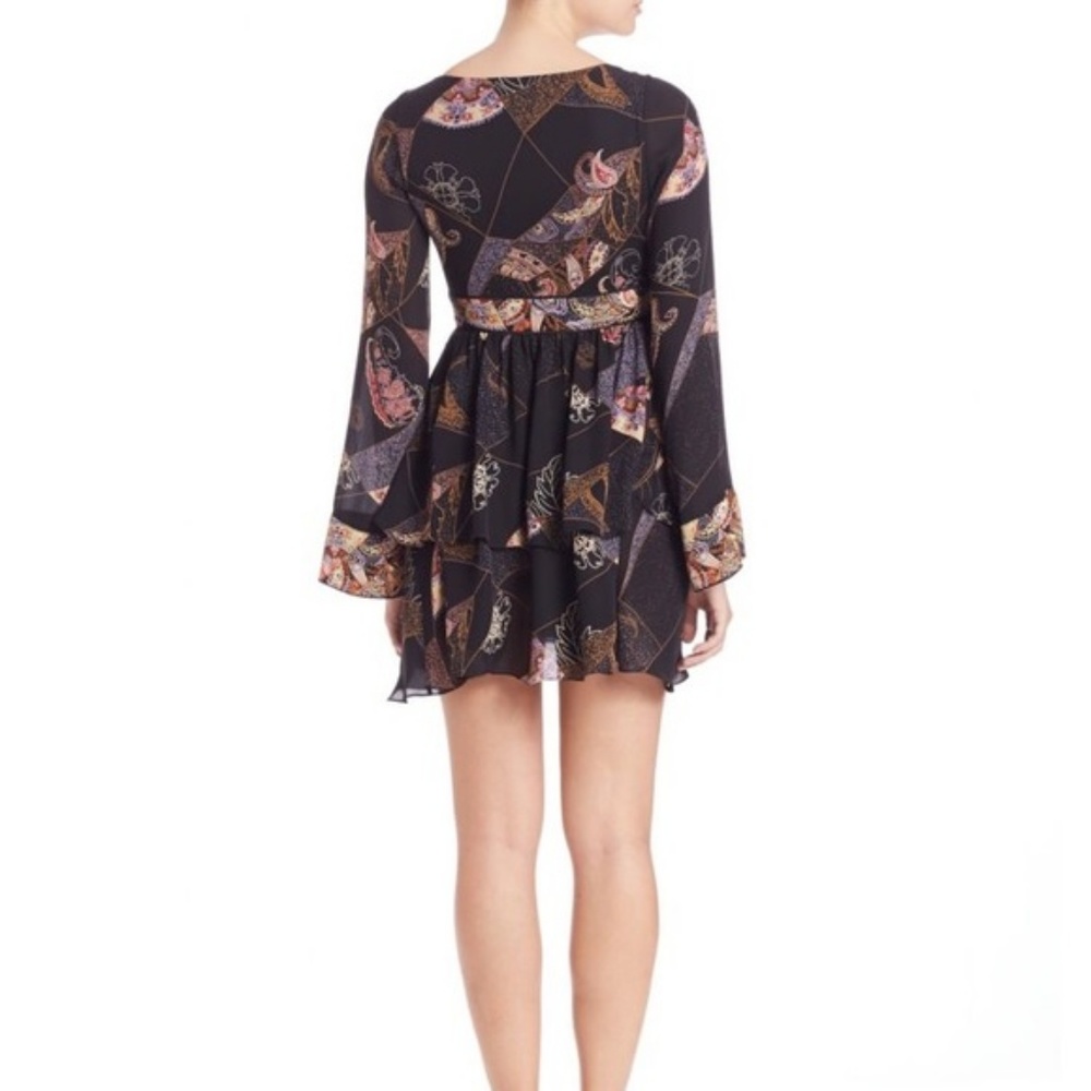 ELIZABETH AND JAMES Lilou Print Silk Dress Size 2 - Picture 2 of 8